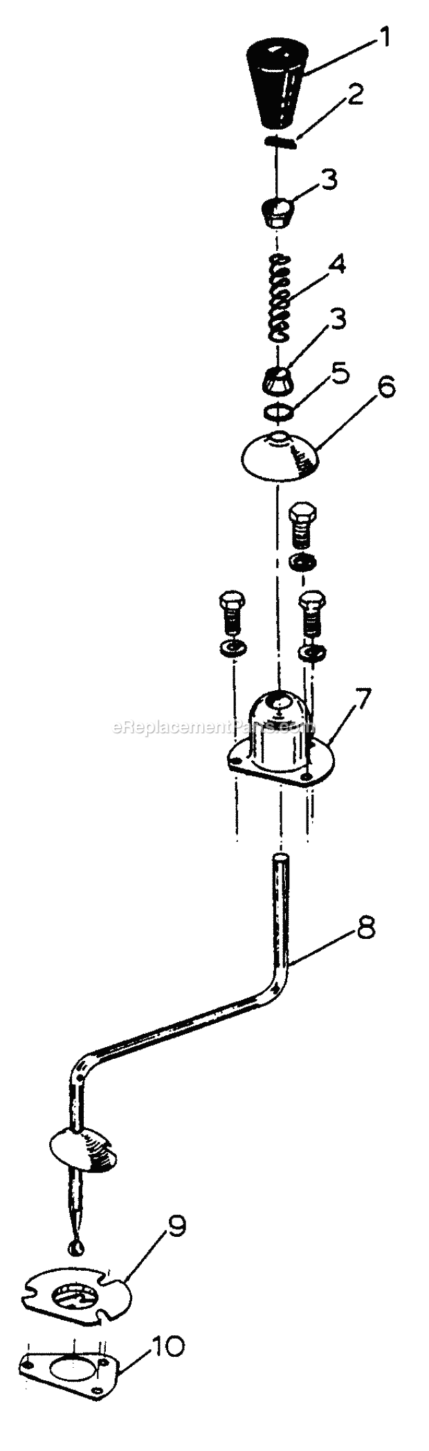 Gear Shift Mechanism-582-Sn 720000 & Up Diagram and Parts List for 1604 2050598U, 144-582-399, 145-582-399, 142-582-3 Cub Cadet Lawn Tractor